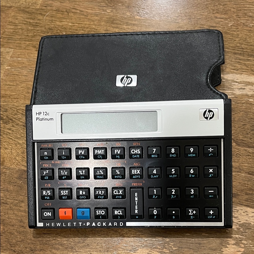 HP 12c Platinum Calculator with Black Case
